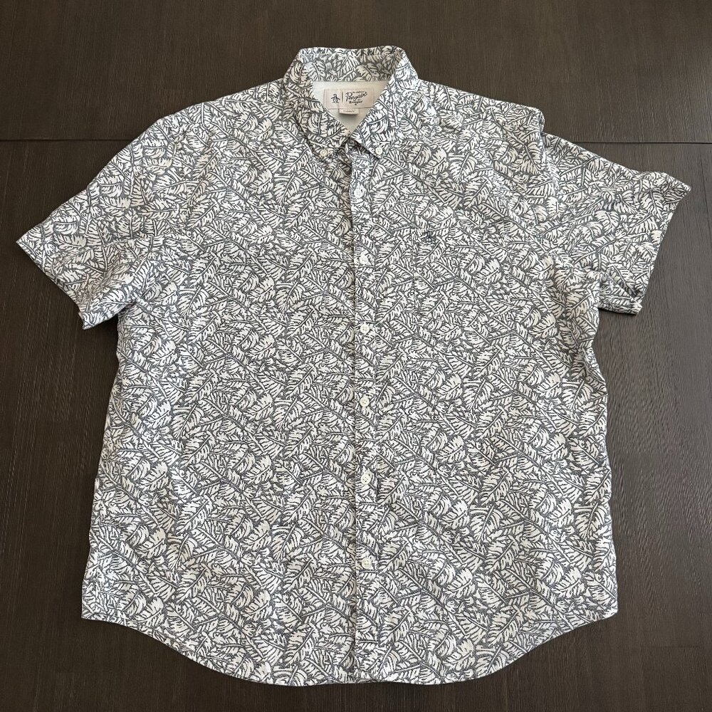 Original Penguin Black and White Casual Button Down Shirt